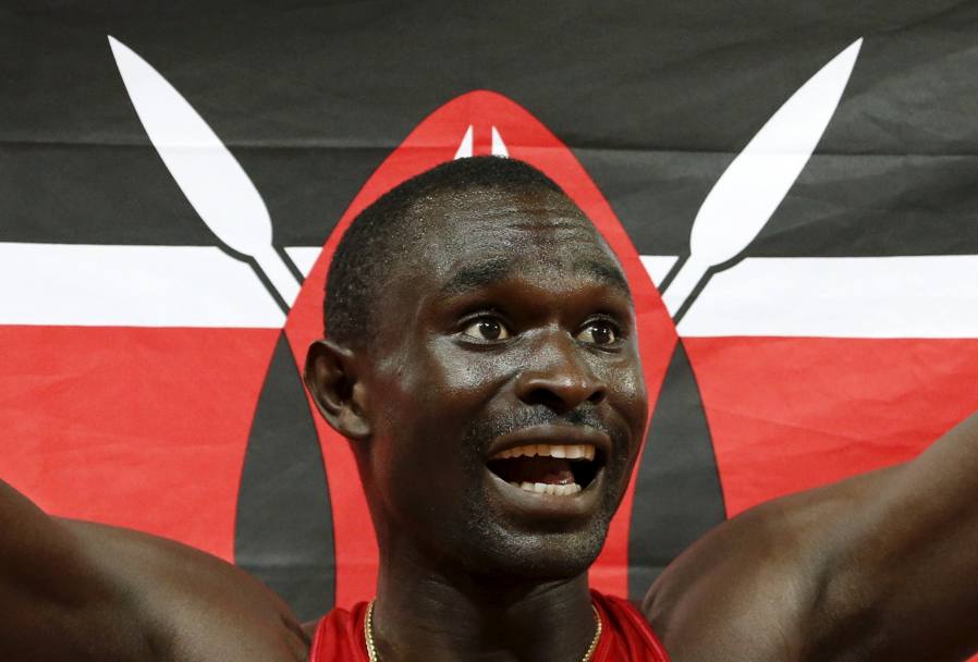 Il keniano David Rudisha, dominatore della finale degli 800